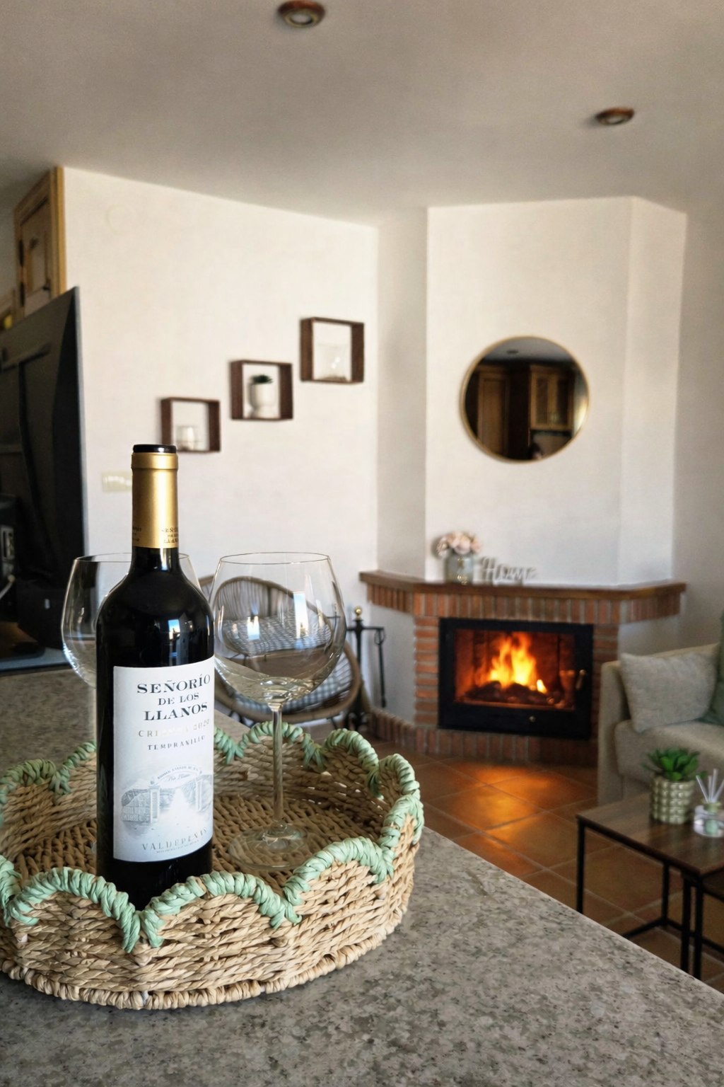 Chimenea encendida